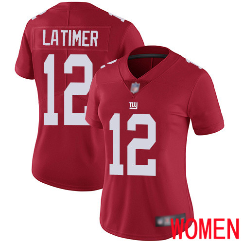 Women New York Giants #12 Cody Latimer Red Limited Red Inverted Legend Football NFL Jersey->women nfl jersey->Women Jersey